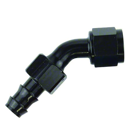 Speedfx HOSE ENDS Full Swivel 4AN Hose 45 Degree Anodized Black Aluminum Single 520445BK